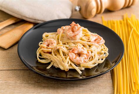 spaghetti mit garnelen  zitronen knoblauch sauce edeka nientied