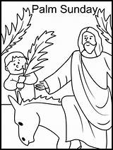 Sunday Palm Coloring Easter Pages Colouring sketch template