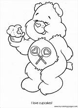 Coloring Bear Care Bears Pages Printable Easy Preschool Lucky Kids Drawing Sheets Luck Birthday Cartoon Teddy Color Carebear Good Easter sketch template