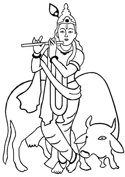 coloring pages printable krishna coloring pages   kids