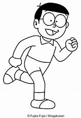 Nobita Doraemon Corre Cartonionline Colorironline sketch template