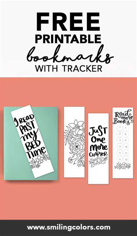 book tracker printable bookmarks smitha katti