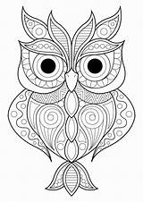 Mandala Owl Owls sketch template