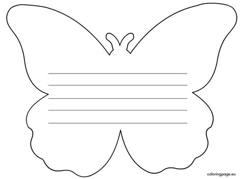 writing paper butterfly coloring page butterfly template paper