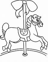 Coloring Pages Moving Carousel Horse Getcolorings sketch template