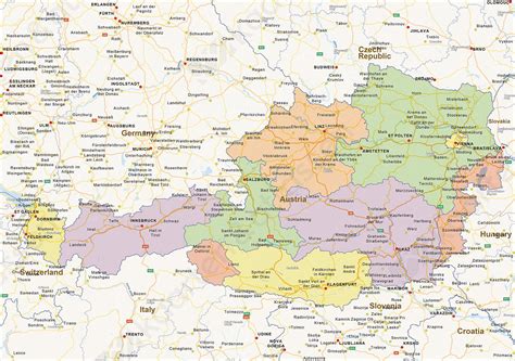 digitale staatkundige landkaart oostenrijk  kaarten en atlassennl
