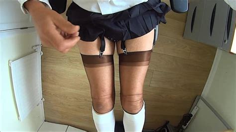 Crossdresser School Girl Pleated Skirt And Seockings
