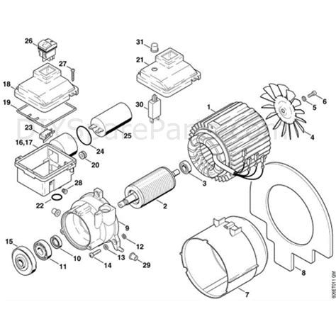 stihl    pressure washer    parts diagram  electric motor