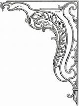 Corner Designs Ornate Ornaments Graphics French Swirls Scrolls Fairy Motif Embroidery Vines Loads sketch template
