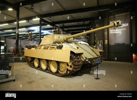 german ww panther tank preserved   overloon war museum netherlands stock photo alamy