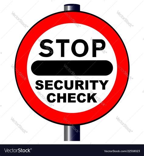 stop security check royalty  vector image vectorstock