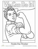 Coloring Sheets Printable Pages Rosie Riveter Power Michelle Book Obama Girl History Colouring Do Women Books Kids Adult Homeschooling Resources sketch template