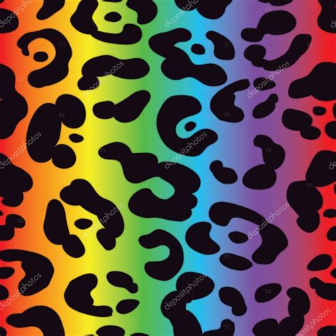 rainbow leopard pattern stock vector  cavelkrieg
