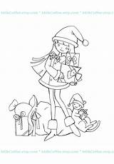 Digi Cute Freebies Santa Stamps Christmas Digital Nb Purpose Commercial Course Coloring Choose Board Girl sketch template