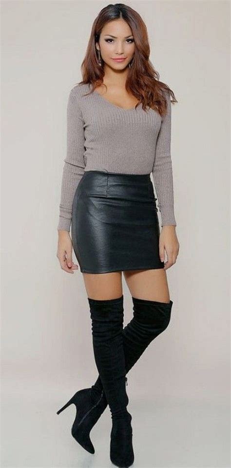 Black Leather Mini Skirt Skirt Leather Leather Dresses Leather