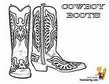 Cowboy Coloring Pages Boots Boot Kids Hat Western Yescoloring Cowboys Template Em Ride Clipart Colouring Description sketch template
