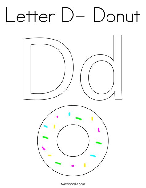 letter  donut coloring page twisty noodle