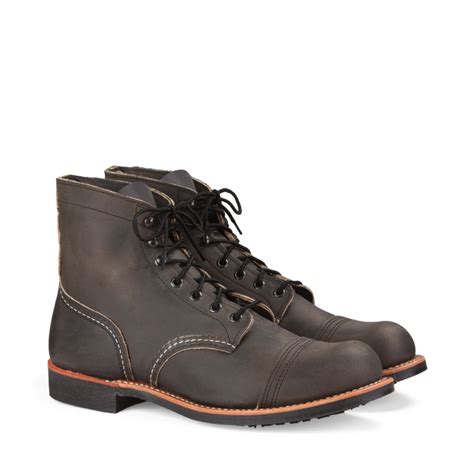 8086 iron ranger charcoal rough and tough red wing shoes