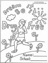 Red Ribbon Coloring Pages Drugs Week Drug Say Printable Color Anti Just Sheets Recovery Smoking Drawing Kids Clipart Pills Activities sketch template