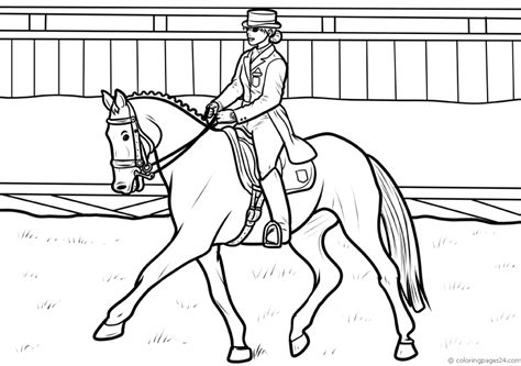 horse racing  coloring pages