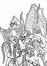 Coloring Squid Pages Girl Creatures Wecoloringpage sketch template