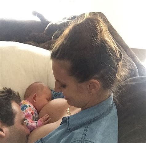 dad posts picture of breastfeeding but people are mad when they see what he is doing