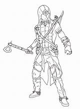 Connor Coloring Creed Outline Kenway Pages Deviantart Trending Days Last sketch template