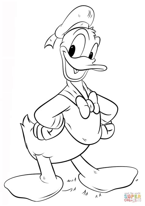 donald duck coloring page  printable coloring pages