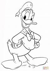 Coloring Donald Duck Pages Printable Drawing sketch template