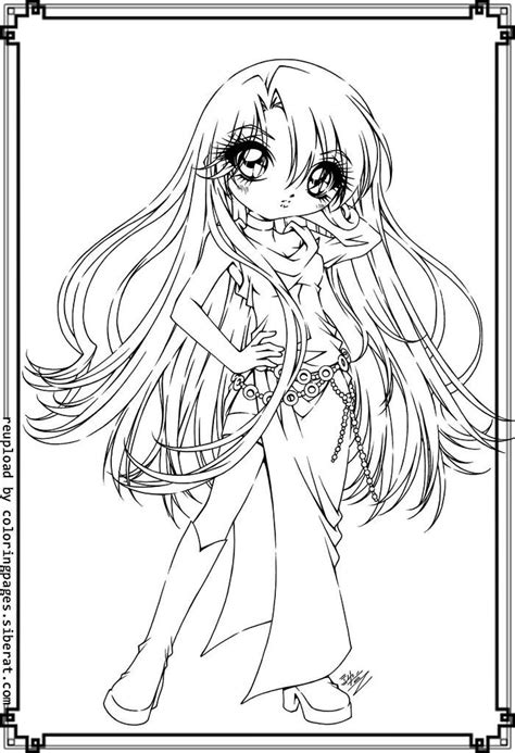 anime kawaii girl coloring pages coloring pages