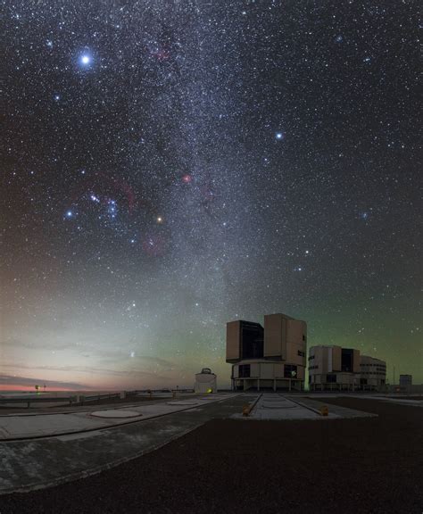 colourful skies  paranal observatory eso