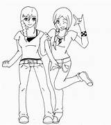 Coloring Sisters Pages Twin Sister Big Anime Twins Girls Colouring Color Printable Colorings Deviantart Getcolorings Getdrawings Print Popular Coloringhome Search sketch template