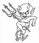 Devil Tattoo Drawing Demon Tattoos Designs Cute Baby Angel Red Outline Stencil Stencils Drawings Clipart Half Jimi Hendrix Anime Cool sketch template