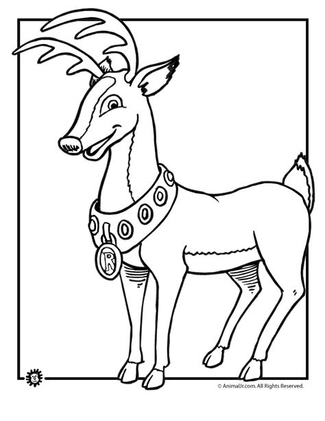 rudolph  red nosed reindeer coloring page woo jr kids activities