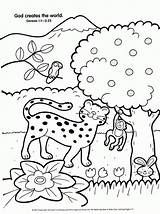 Coloring Story Pages Printable Creation Kids Colouring Clipart Simple Bible Library sketch template