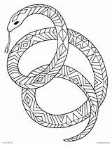 Coloring Snake Pages Tribal Adult Animals Printable Adults Animal Print Mamba Sunset Colouring Coiled Snakes Kids Decorative Color Drawing Ninjago sketch template