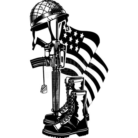 usa soldier kneeling  cross svg veteran svg american soldier svg