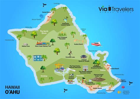 map  oahu hawaii tourist attractions     ph flickr