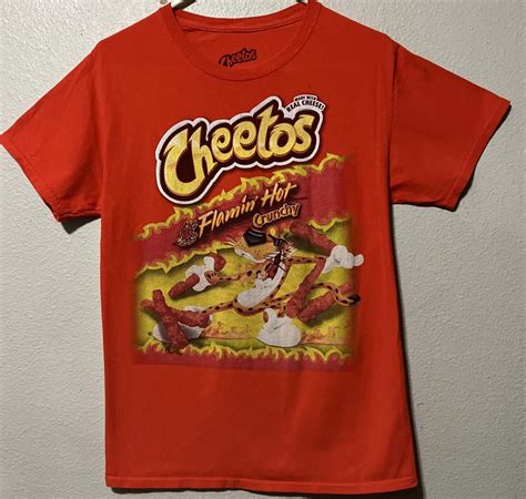 Cheetos Flamin Hot Chips Shirt Adult Size Small Ts24 Gem