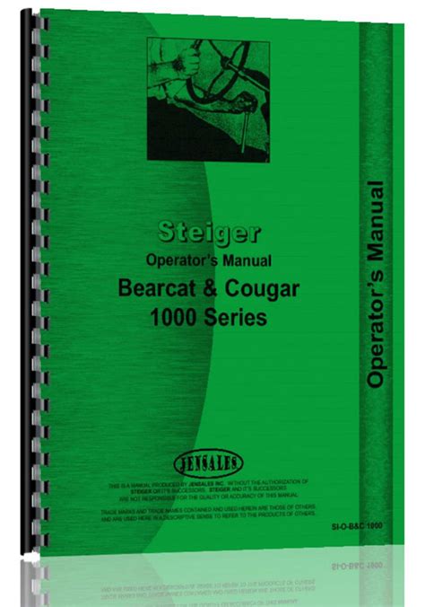 steiger cougar 1000 tractor operators manual