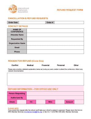 refund form template excel pdffiller