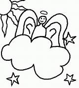 Coloring Cloud Pages Angel Clip Angels Clouds Outline Clipart Wings Printable Kids Drawing Cliparts Template Outlines Guardian Nude Library Clipartbest sketch template