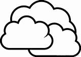 Wolken Ausmalbild Malvorlage Cloudy Anzeigen sketch template