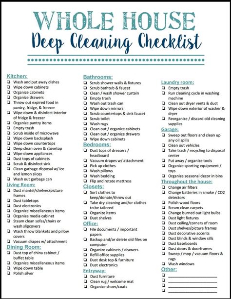 enjoy deep cleaning  house  checklist cleaning kit