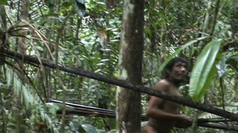 amazonian tribe in brazil caught on camera for first time video world news the guardian