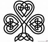 Celtic Knot Shamrock Pattern Coloring Printable Pags Kids Print Pages Color sketch template