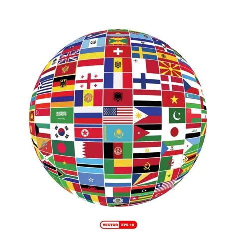 vector flags globe