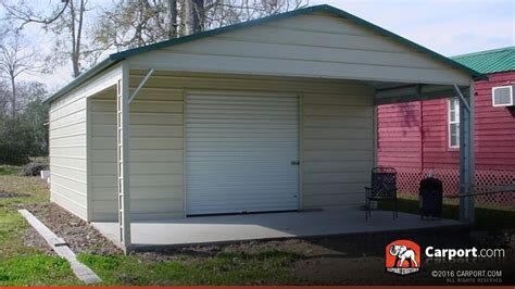 metal garage  boxed eave roof    shop garages