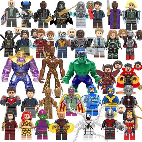 pcs avengers  characters minifigures lego compatible marvel super heroes