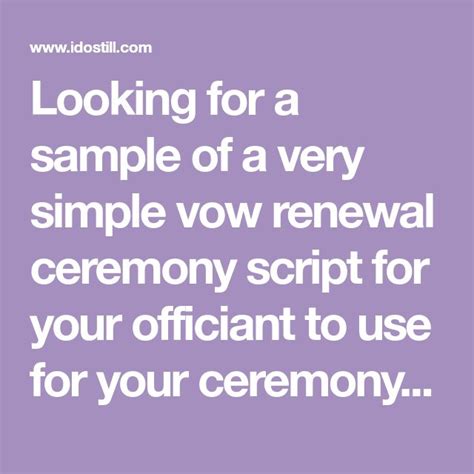 sample    simple vow renewal ceremony script
